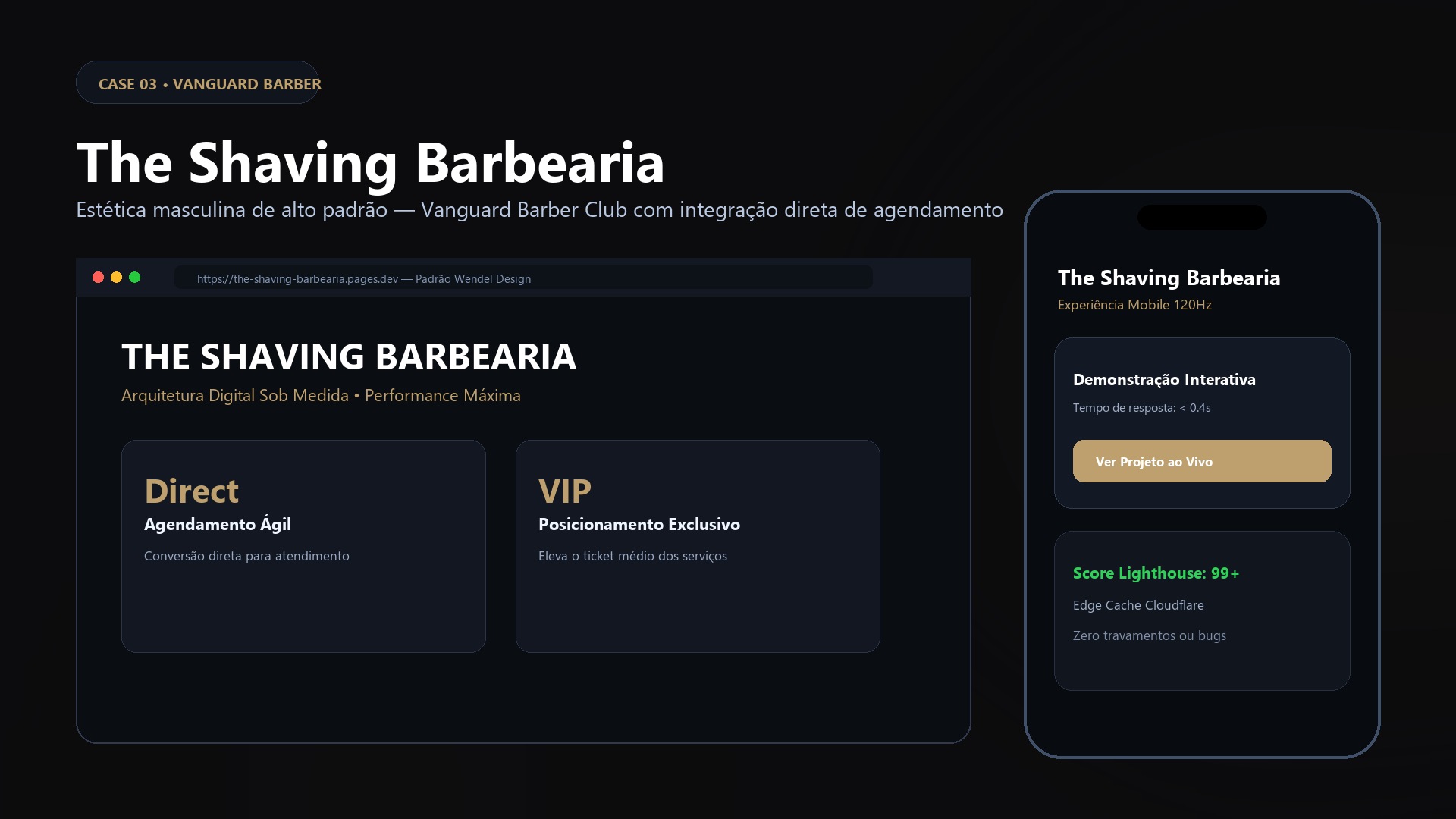 The Shaving Barbearia Case Stage